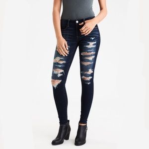 American Eagle Super Stretch Distressed Jeggings
